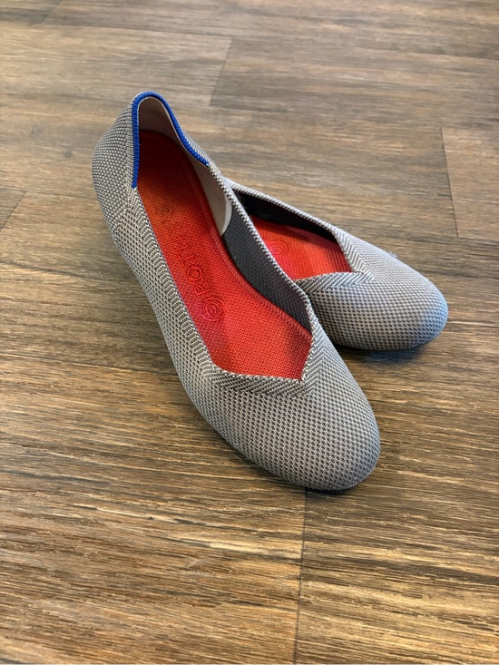 Rothy's Shoes - Rothy’s Women’s Round Toe Light Grey Flac Birdseye Slip On Flat Size 7.5